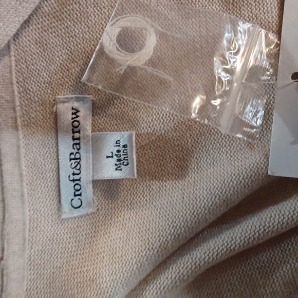 Womans Croft & Barrow Cream Soft Carnigan Sweater L NWT - Picture 5 of 9